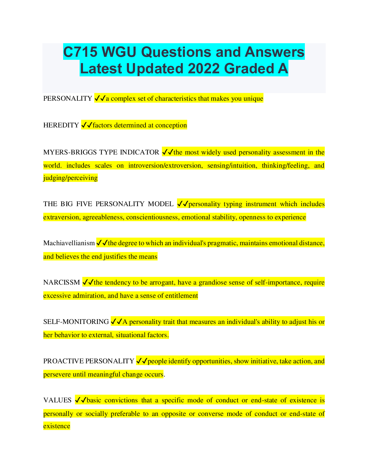 C715 WGU Questions and Answers Latest Updated 2022 Graded A Browsegrades